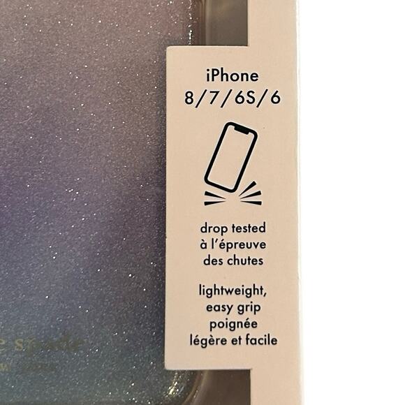 Kate Spade iPhone 8 / 7 / 6S‎ / 6 Case NIB Designer Phone Case Pastels Glitter - Picture 3 of 3